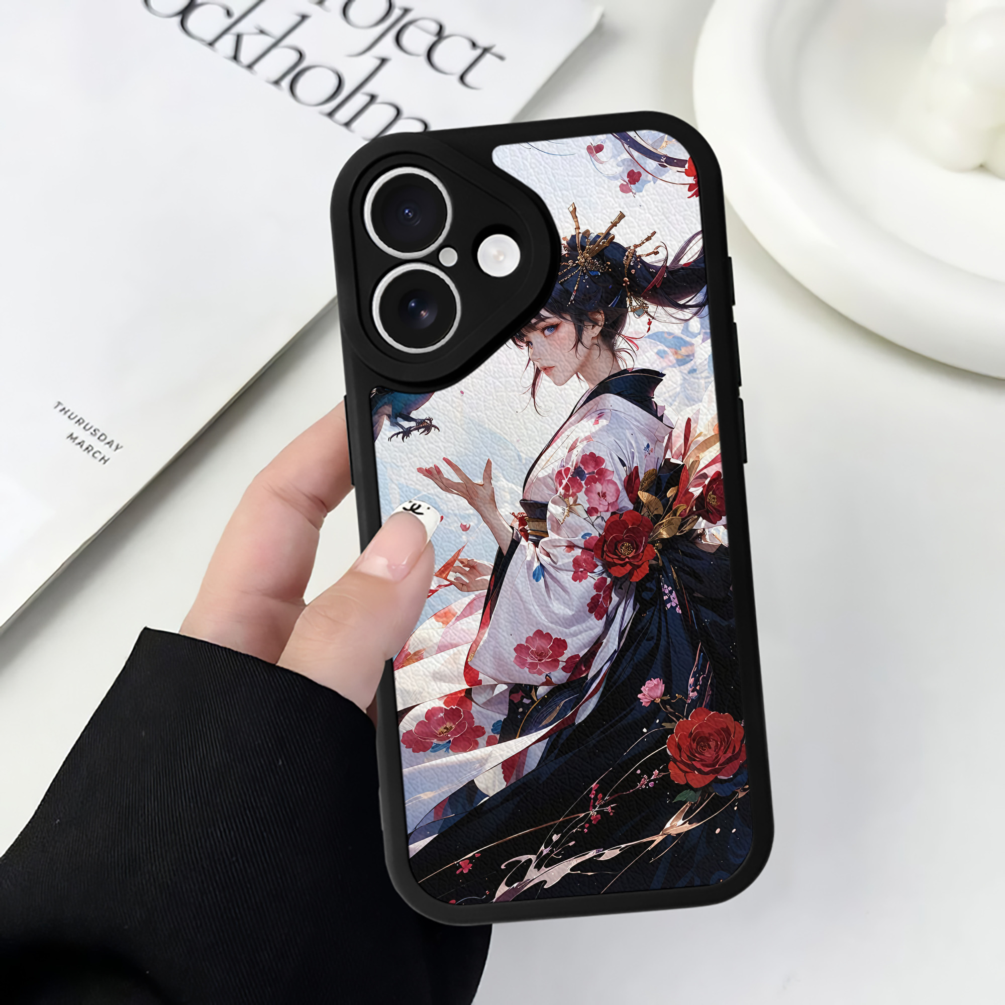 （画像用） 刀剣乱舞 Touken Ranbu 【iPhone 16シリーズ対応】シリコンスマホケース（レザー調） 材質：シリコン